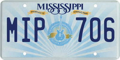 MS license plate MIP706