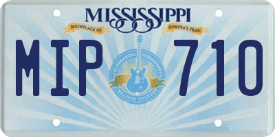 MS license plate MIP710