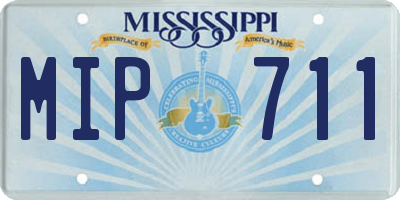 MS license plate MIP711
