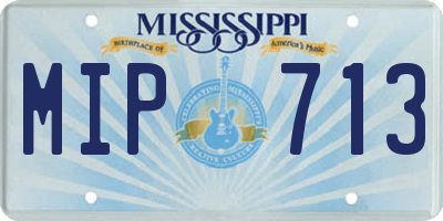 MS license plate MIP713