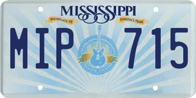 MS license plate MIP715