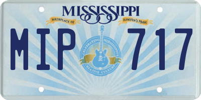 MS license plate MIP717