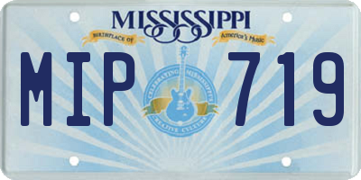 MS license plate MIP719