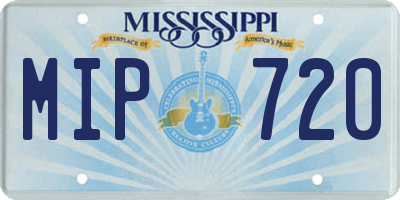MS license plate MIP720