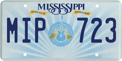 MS license plate MIP723