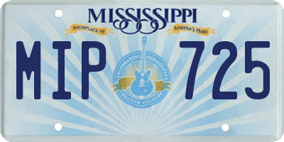 MS license plate MIP725