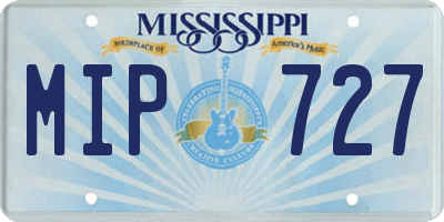 MS license plate MIP727