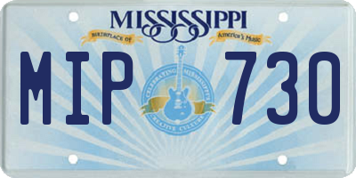 MS license plate MIP730