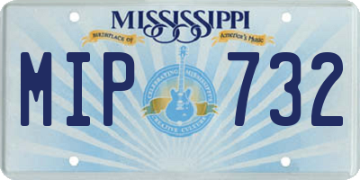 MS license plate MIP732