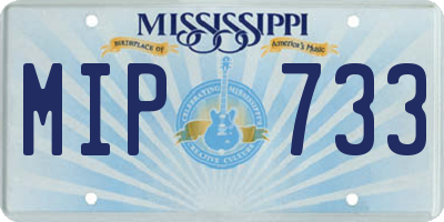 MS license plate MIP733