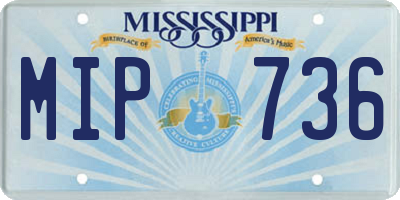 MS license plate MIP736
