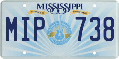 MS license plate MIP738