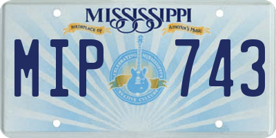 MS license plate MIP743