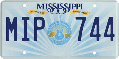 MS license plate MIP744