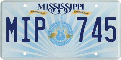 MS license plate MIP745