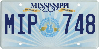 MS license plate MIP748