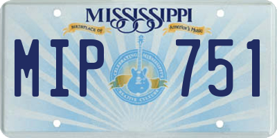 MS license plate MIP751