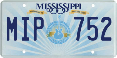 MS license plate MIP752