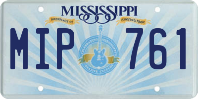 MS license plate MIP761