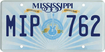 MS license plate MIP762