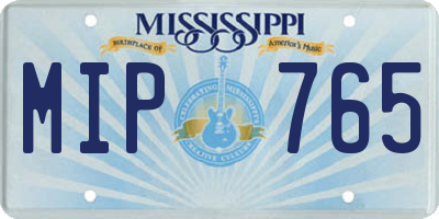 MS license plate MIP765
