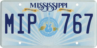 MS license plate MIP767