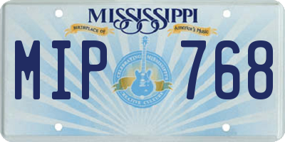 MS license plate MIP768