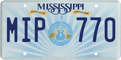 MS license plate MIP770