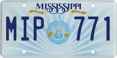 MS license plate MIP771