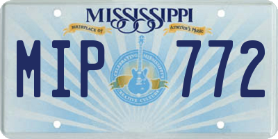 MS license plate MIP772