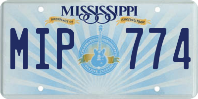 MS license plate MIP774