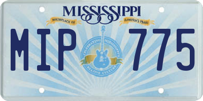 MS license plate MIP775