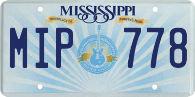 MS license plate MIP778