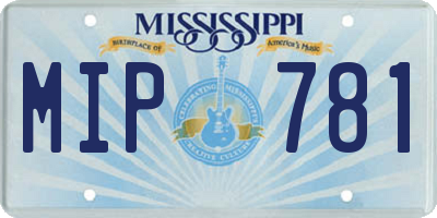 MS license plate MIP781