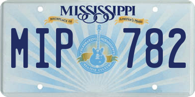MS license plate MIP782