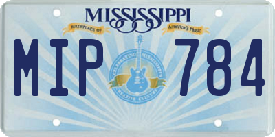 MS license plate MIP784
