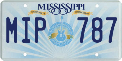MS license plate MIP787