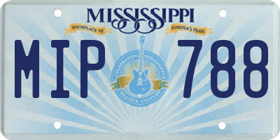 MS license plate MIP788
