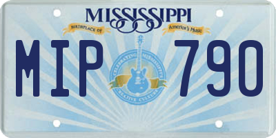 MS license plate MIP790