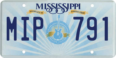 MS license plate MIP791
