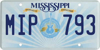 MS license plate MIP793
