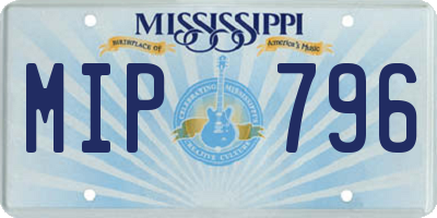 MS license plate MIP796