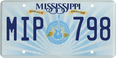 MS license plate MIP798