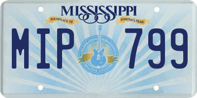 MS license plate MIP799