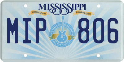 MS license plate MIP806