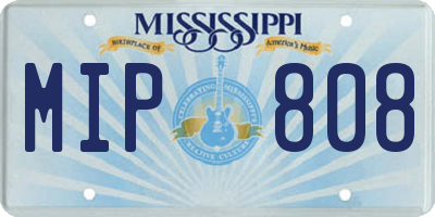 MS license plate MIP808