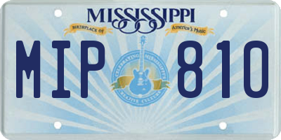 MS license plate MIP810