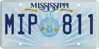 MS license plate MIP811