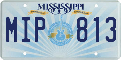 MS license plate MIP813