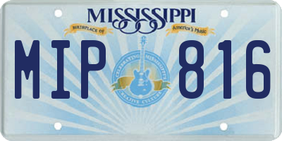 MS license plate MIP816